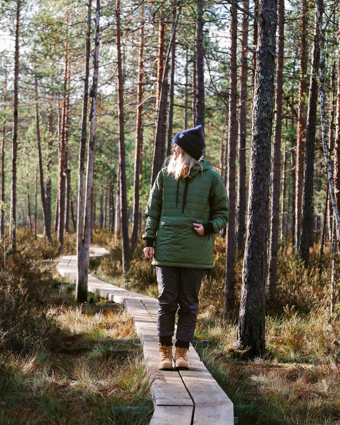 Luoto-untuva-anorakki vihreä