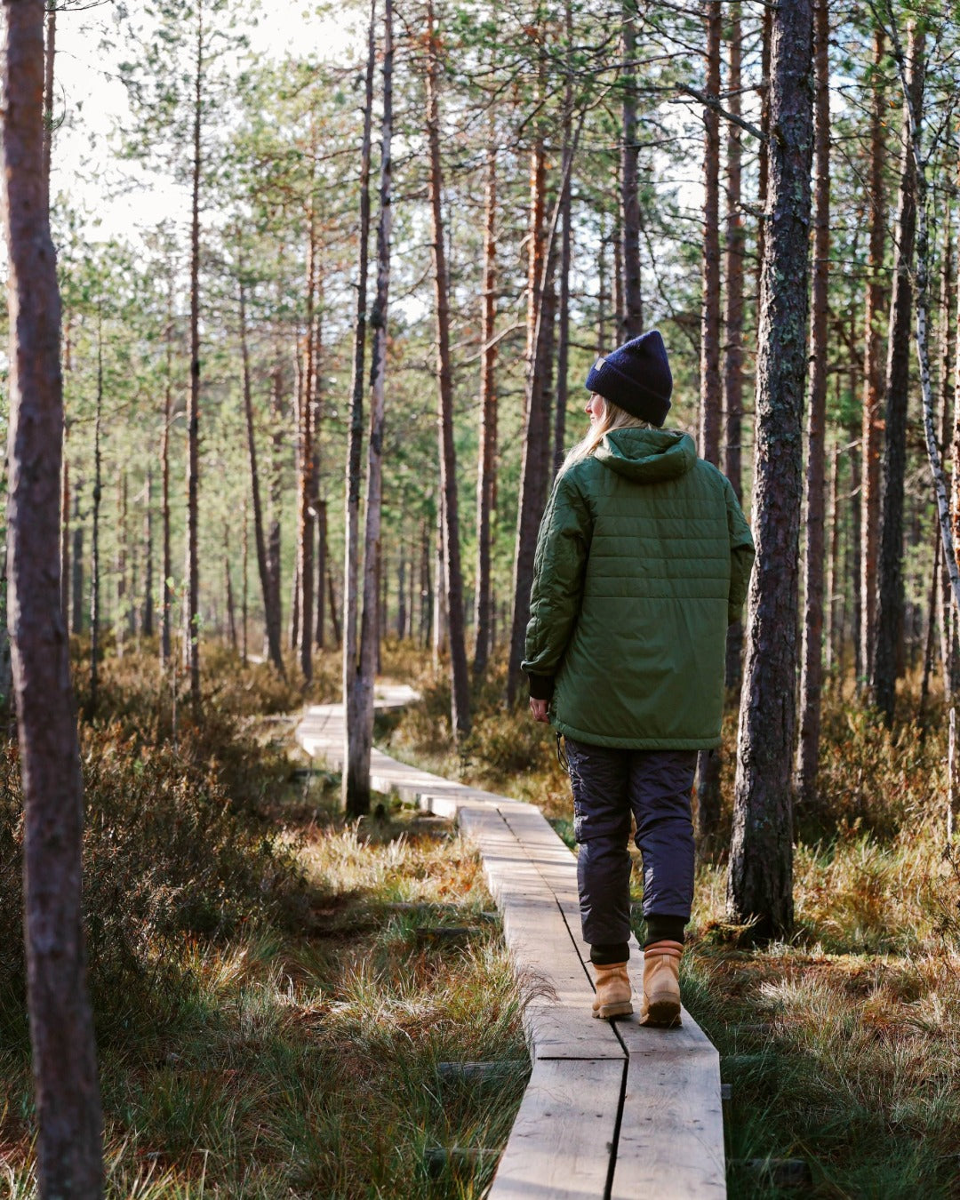 Luoto-untuva-anorakki vihreä