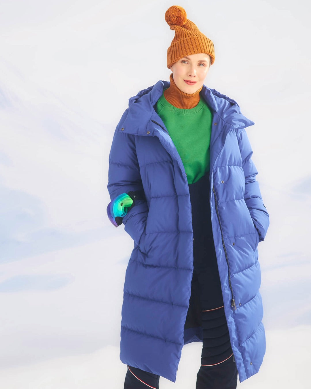 Ulrika-untuvatakki indigonsininen