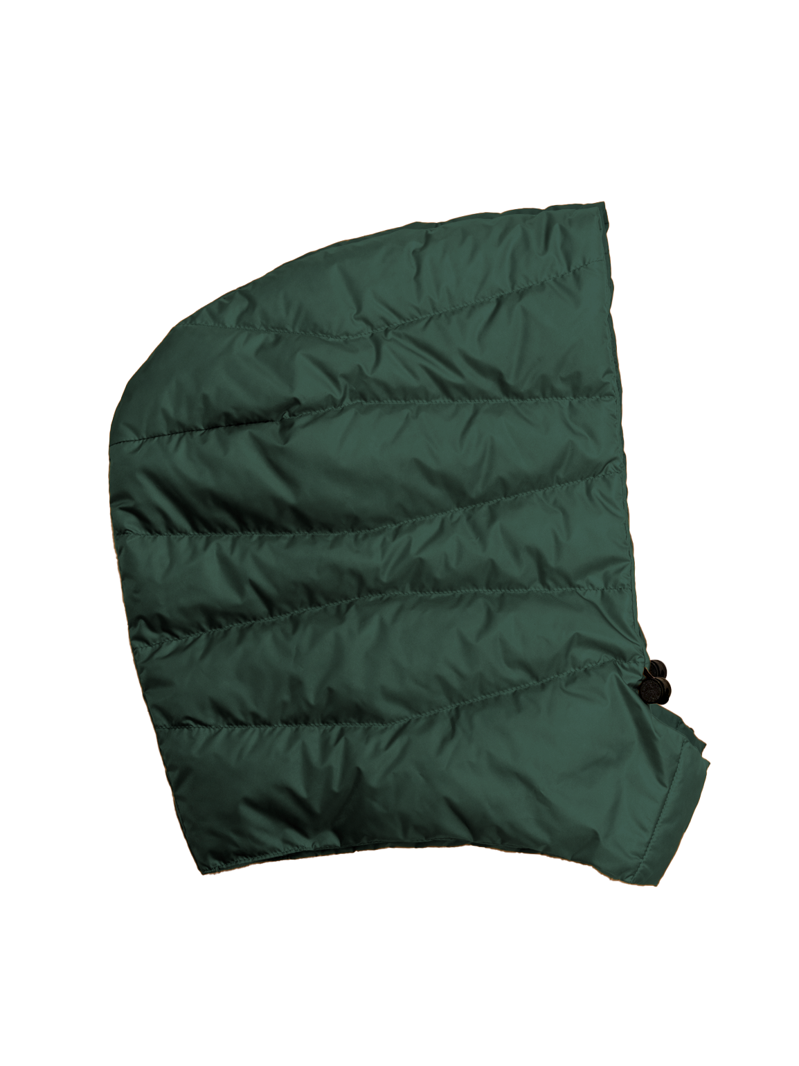 Vihreä Joutsen-irtohuppu (väri: vihreä paprika), jossa vaakasuuntaiset tikkaukset ja kiristysnyöri alareunassa. Huppu on kuvattu sivusuunnasta tasaisella taustalla.