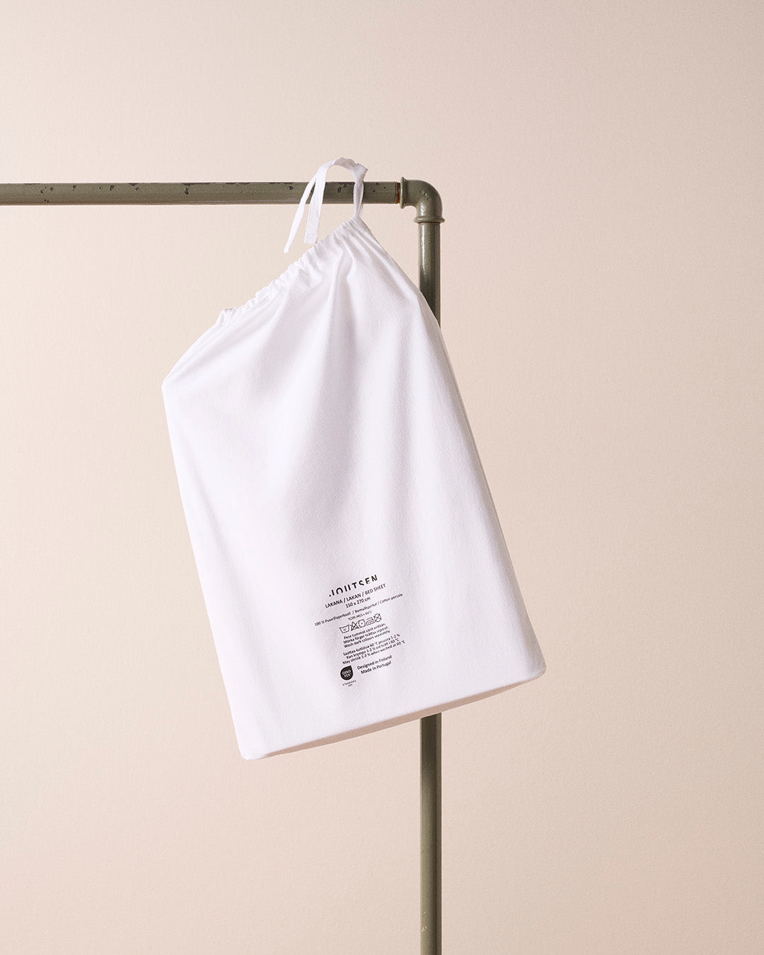 Aluslakana perkaalipuuvillaa valkoinen