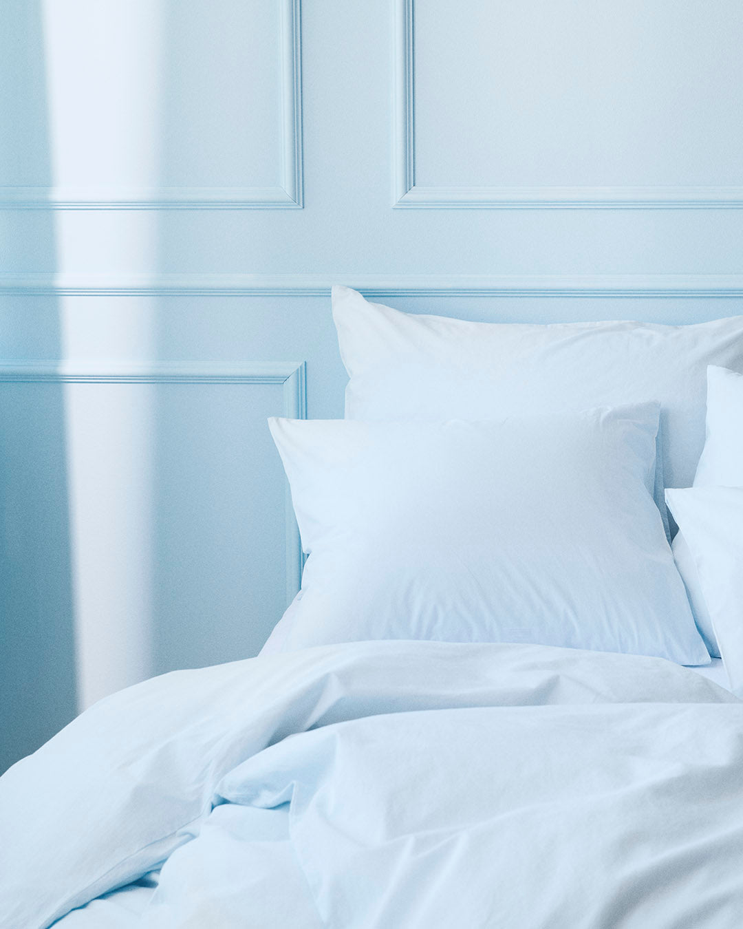 Pussilakana perkaalipuuvillaa sininen uni