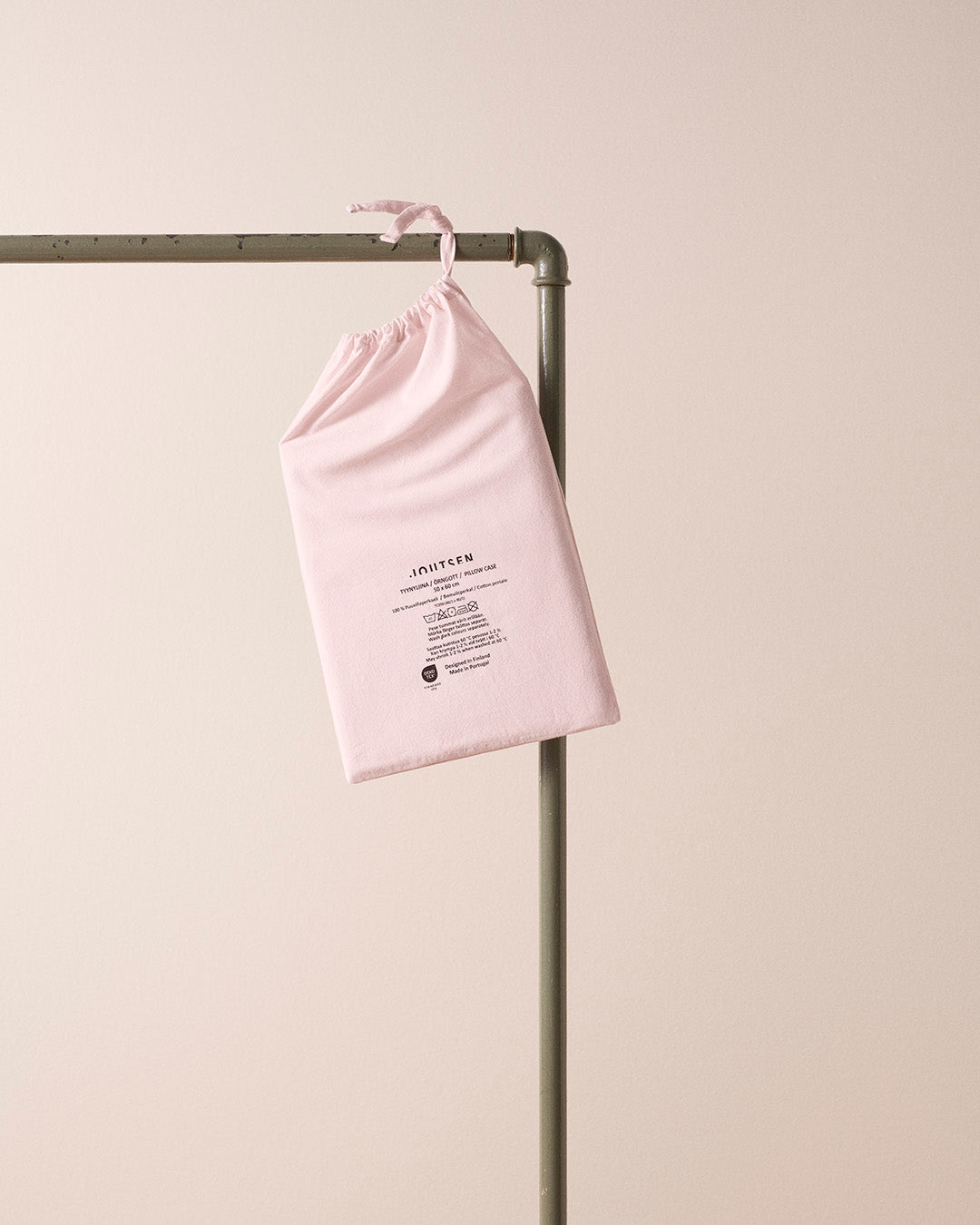 Tyynyliina perkaalipuuvillaa persikka