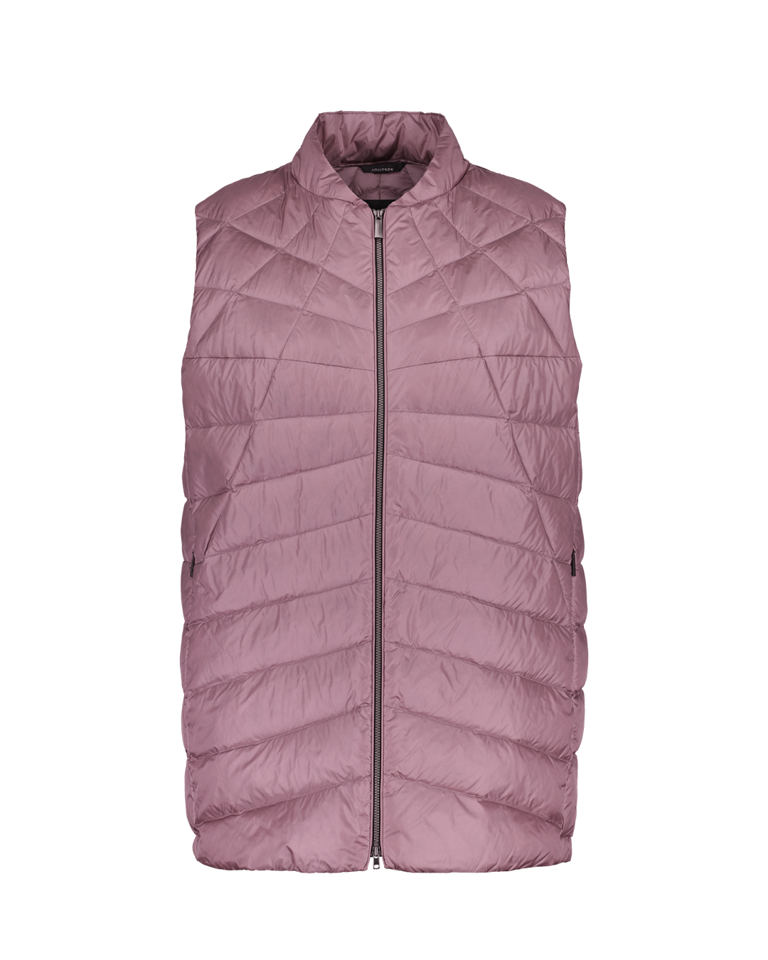 Vaaleanvioletti Mesi-untuvaliivi (väri: orkidea), jossa on tikkaus ja vetoketju edessä. Malliltaan suora ja siinä on vetoketjulliset sivutaskut.