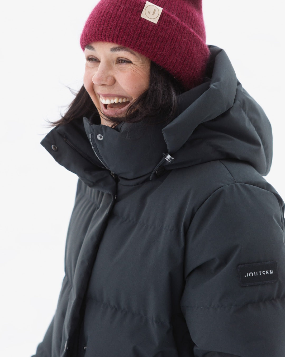 Siiri-untuvaparkatakki harmaanmusta